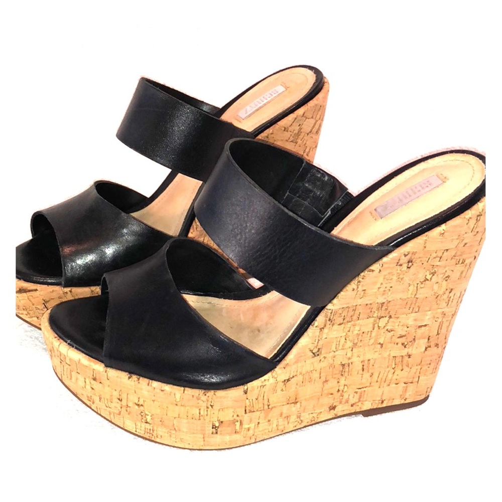 Schutz cork wedge sandals